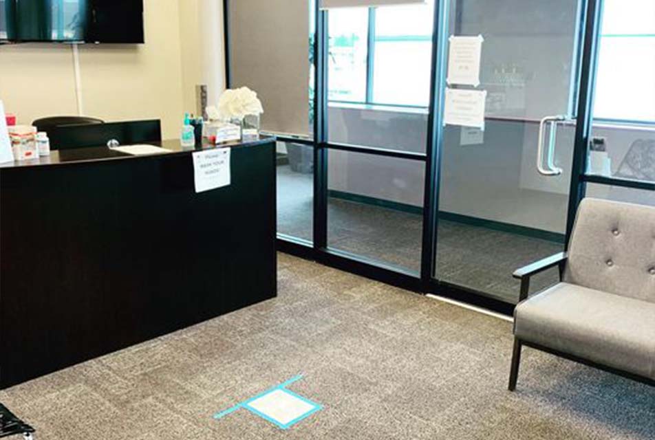 Center For Auto Accident Injury Treatment In Taylorsville reception desk